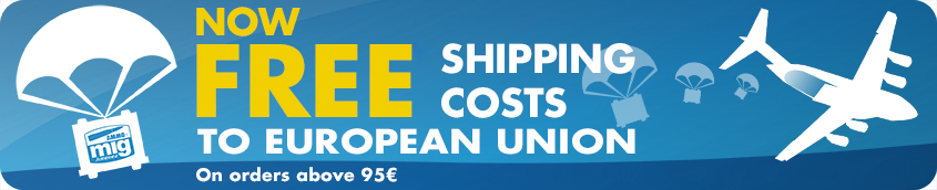 FREE SHIPPING COSTS TO EUROPEAN UNION COUNTRIES!