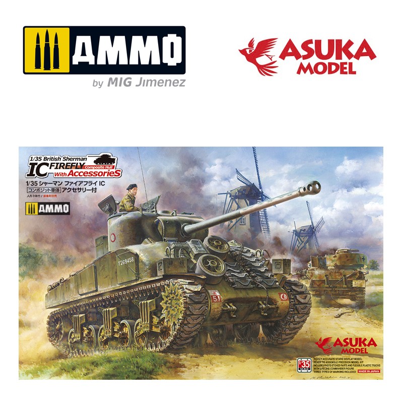 Asuka Model 1/35 British Sherman Mk.IC Firefly Composite Hull with Accessories