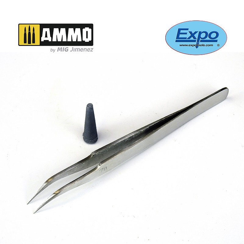 STAINLESS TWEEZER NO 7 CURVED
