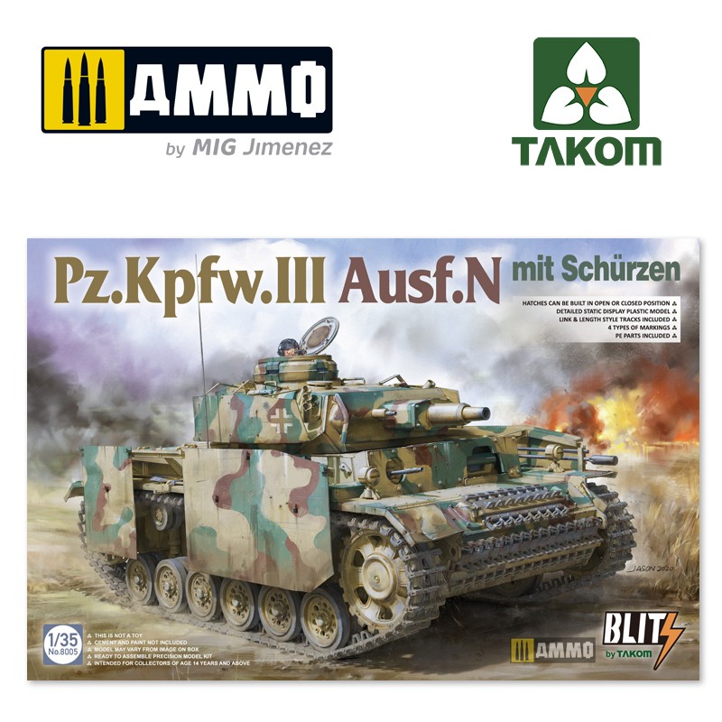 Panzer III Ausf.N mit Schürzen Takom Model 1:35