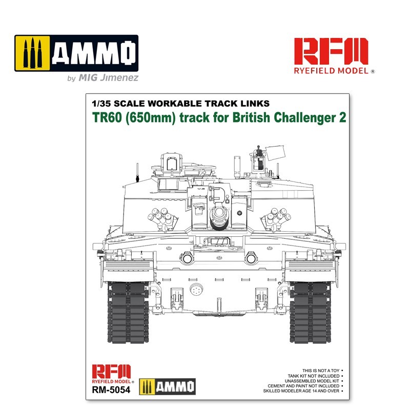 1/35 WORKABLE TRACK LINKS FOR CHALLENGER 2