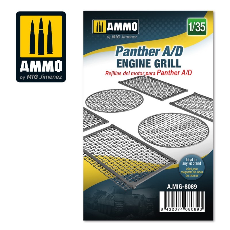 Panther A/D engine grilles, scale 1/35