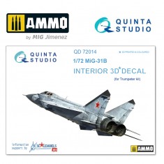 1/72 MiG-31B 3D-Printed & coloured Interior on decal paper  (for Trumpeter kit)