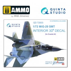 1/72 MiG-29 SMT  3D-Printed & coloured Interior on decal paper  (for 7309 Zvezda kit)