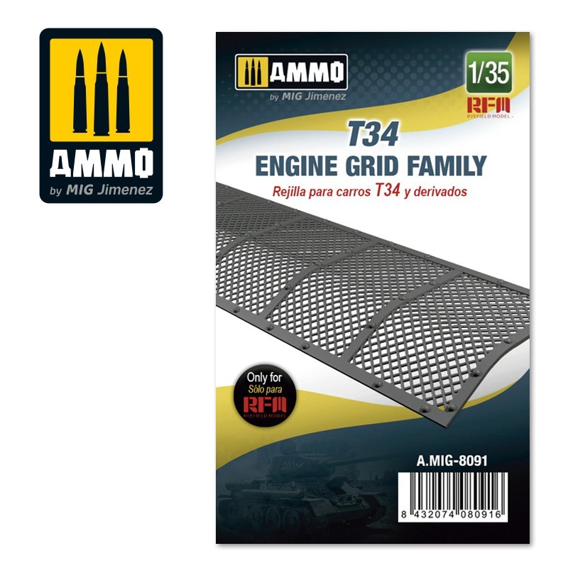 1/35 T34 Engine Grid Family