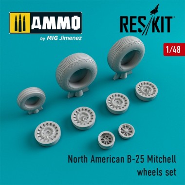 1/48 B-25 Mitchell Wheels Set
