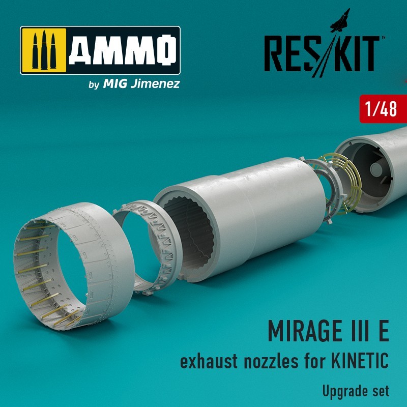 1/48 MIRAGE III E  exhaust nozzles KINETIC