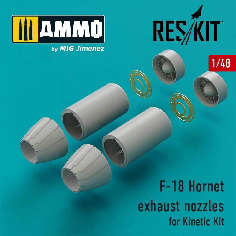1/48 F-18 Hornet exhaust nozzles for Kinetic Kit