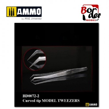 Curved Tip Angled Model Tweezers