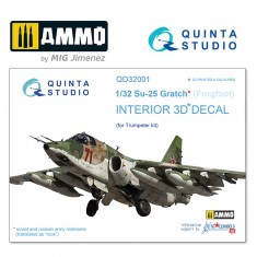 1/32 Su-25 3D-Printed & coloured Interior on decal paper (for Trumpeter kit)