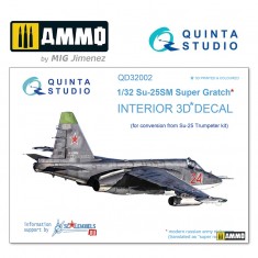 1/32 Su-25SM 3D-Printed & coloured Interior on decal paper (for Trumpeter kit)