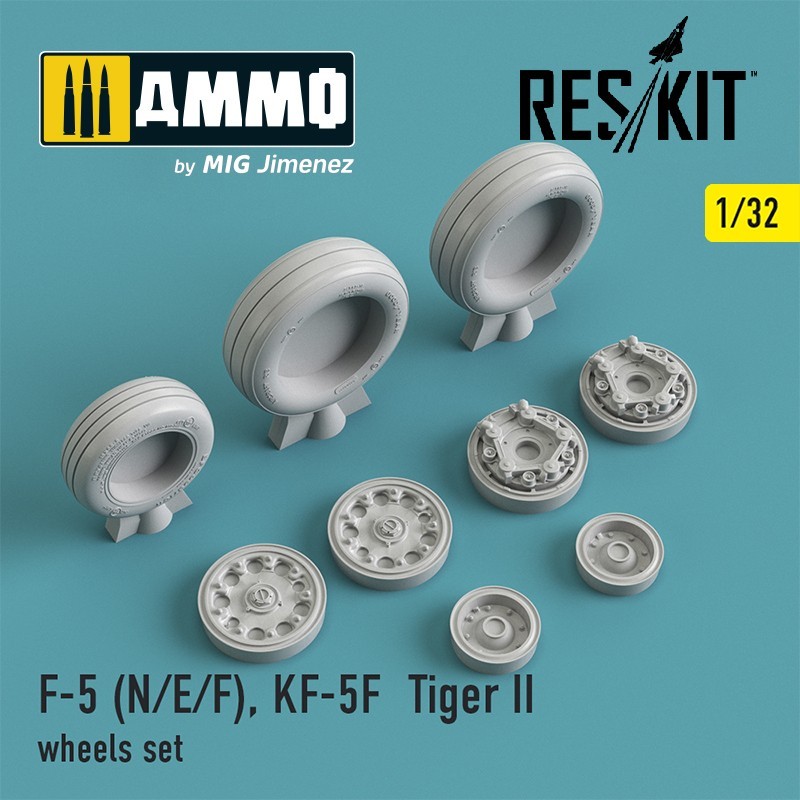 1/32 F-5 (N/E/F), KF-5F  Tiger II wheels set