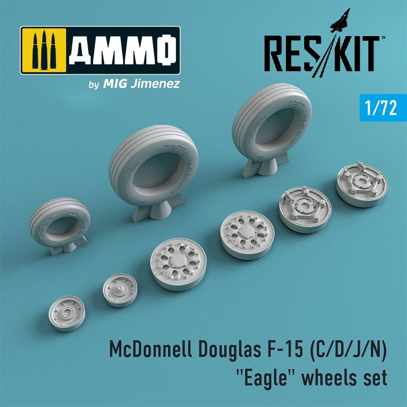 Resin Upgrade set 1/72 ResKit RS72-0022 C/D/J/N F-15 "Eagle" wheels set