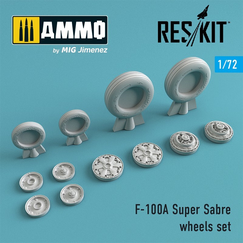 1/72 F-100 (A) Super Sabre wheels set