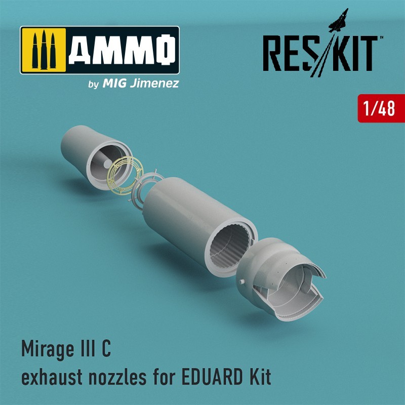 1/48 Mirage III C exhaust nozzles for EDUARD Kit
