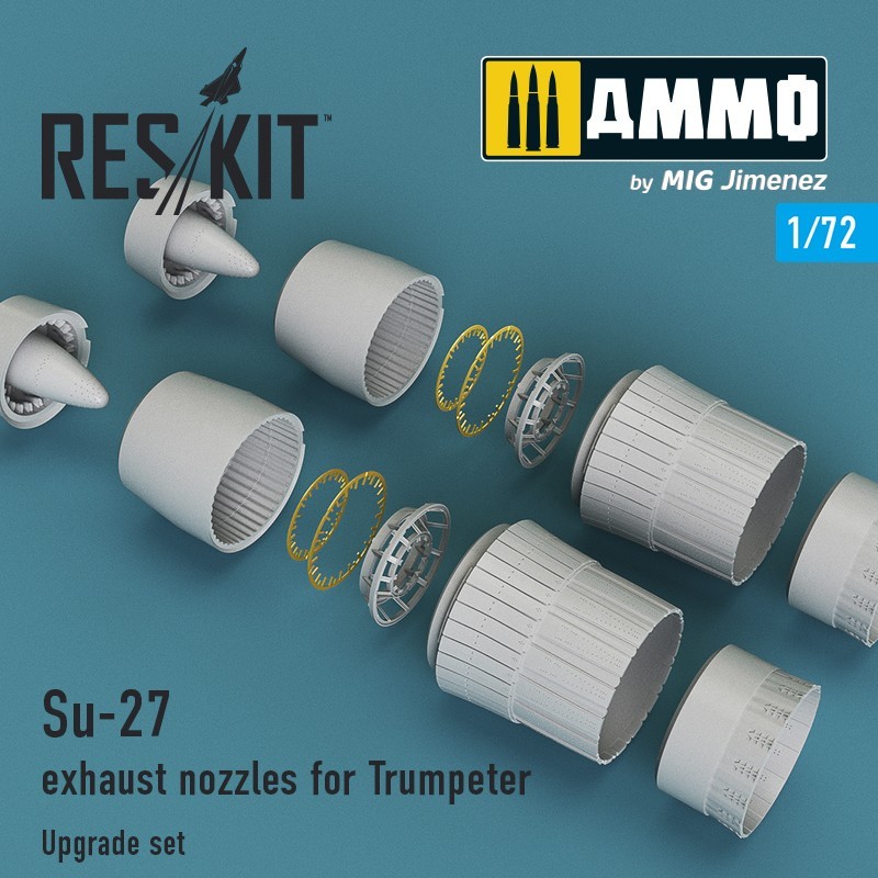 1/72 Su-27 exhaust nozzles for Trumpeter