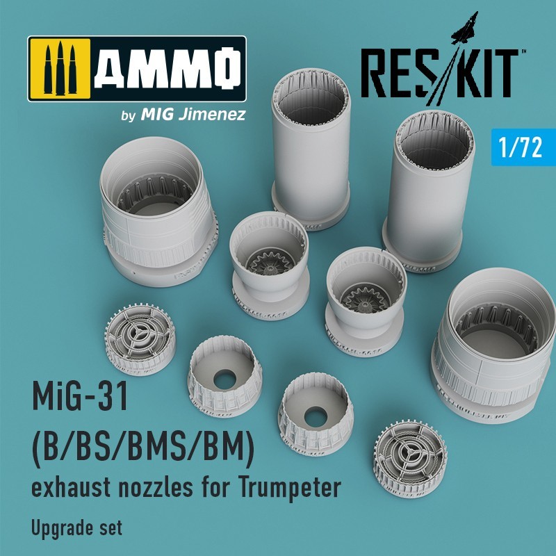 1/72 MiG-31 (B/BS/BMS/BM) exhaust nozzles for Trumpeter