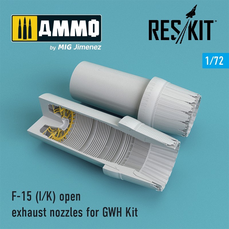 ResKit RSU72-0103 F-15 I/K open exhaust nozzles for GWH 1/72