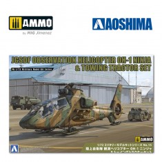 1/72 JGSDF Observation Helicopter OH-1 Ninja (w/Towing Tractor Set)