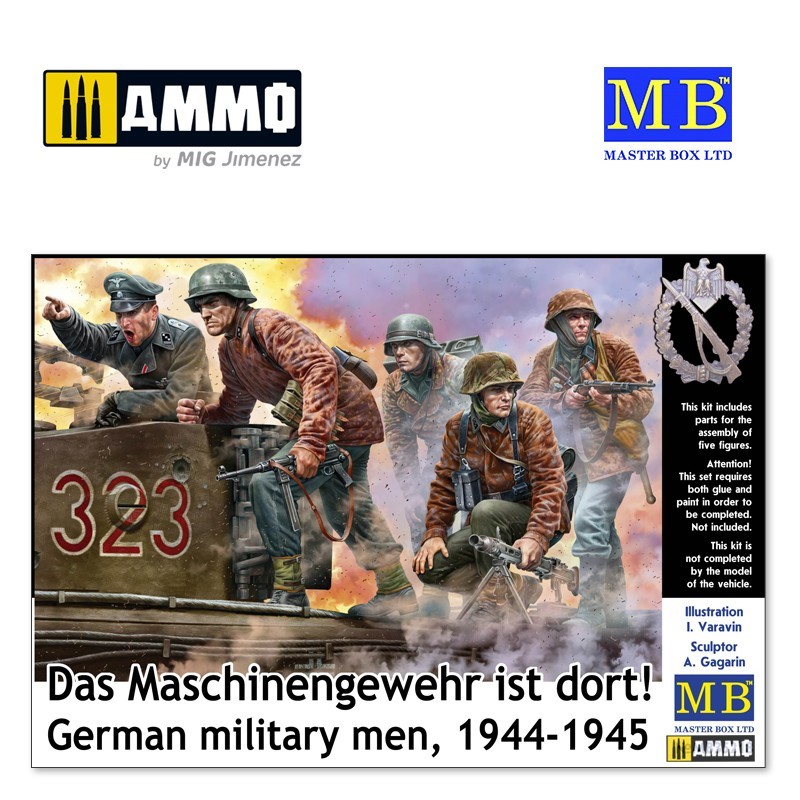 1/35 German military men, 1944-1945. Das Maschinengewehr ist dort!
