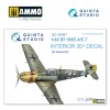 1/48 Bf 109E-4/E-7 3D-Printed & coloured Interior on decal paper (for Eduard  kit)