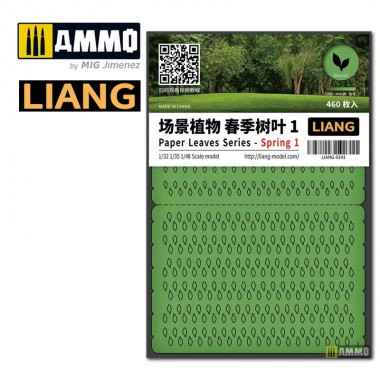 AMMO of Mig Jimenez Realistic Ground Mat 230 x 130 mm Small Bushes in Spring 