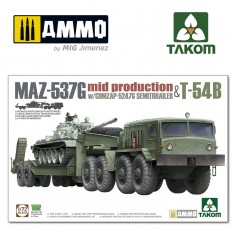 1/72 MAZ-537G  w/ChMZAP-5247G  Semi-trailer mid production & T-54B
