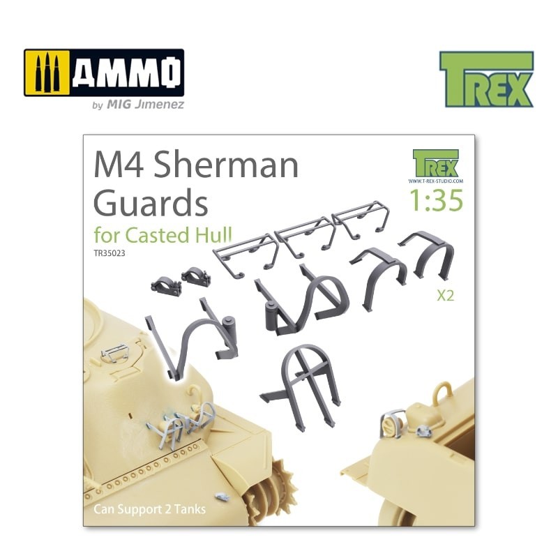 1/35 M4 Sherman Guards for Cast Hull