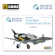 1/32 Bf 109G-6 3D-Printed & coloured Interior on decal paper (for Revell kit)