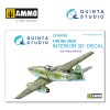 1/48 Me-262A 3D-Printed & coloured Interior on decal paper (for HobbyBoss kit)