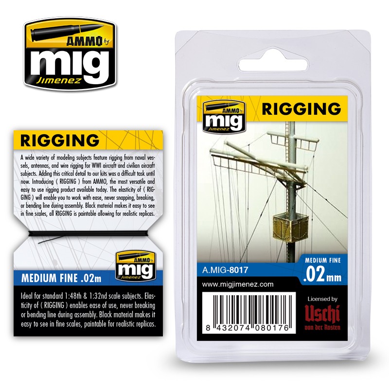.02mm Medium Fine Rigging # MIG-8017 Ammo by Mig 