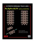 1/35 Eslabones de Orugas Articuladas para Pz.Kpfw.III/IV Producción Inicial (Impresos en 3D)