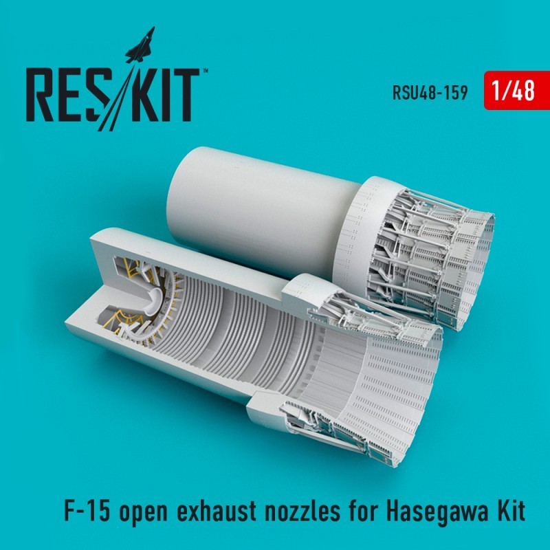 1/48 F-15 open exhaust nozzles for Hasegawa Kit