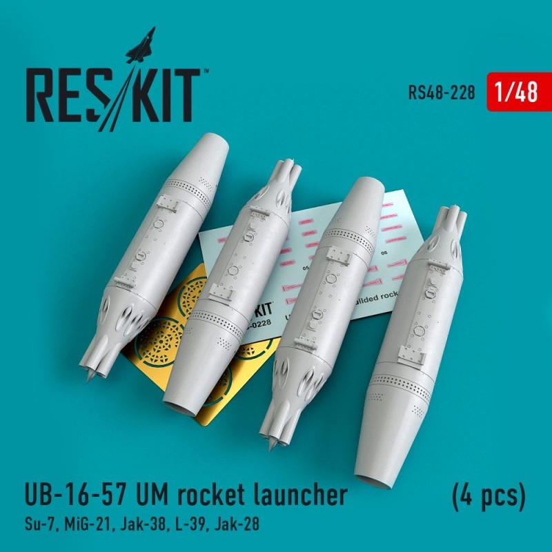 1/48 UB-16-57 UM rocket launcher (4 pcs) Su-7, Mig-21, Jak-38, L-39, Jak-28