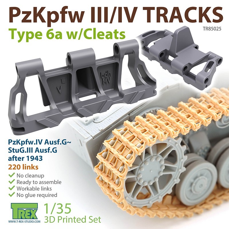1/35 PzKpfw.III/IV Tracks Type 6a w/Cleats
