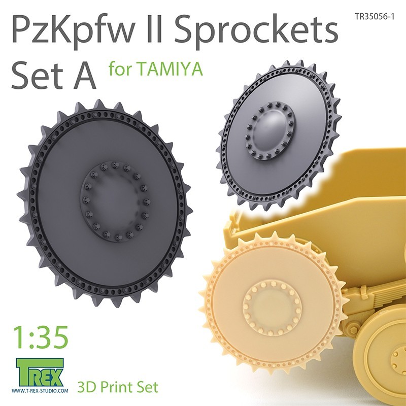 1/35 PzKpfw II Sprockets Set A for TAMIYA