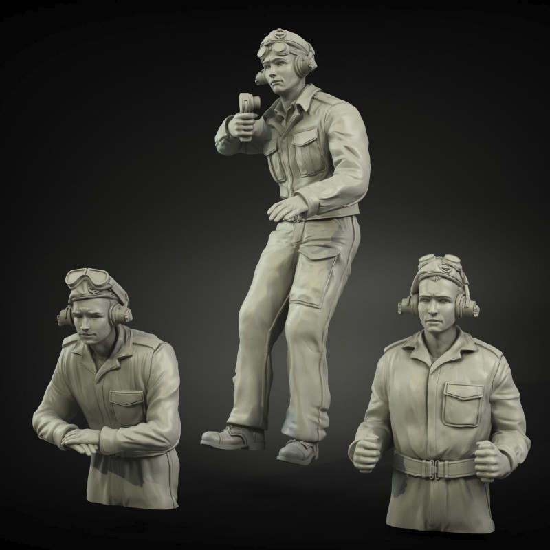 Details about   1:35 WW2 Tank Crew Summer 1944-45 High Quality Resin Kit 3 Figures 