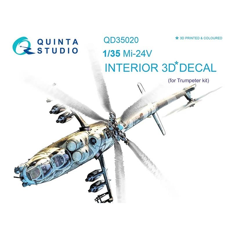 1/35 Mi-24V 3D-Printed & coloured Interior on decal paper (for Trumpeter kit)