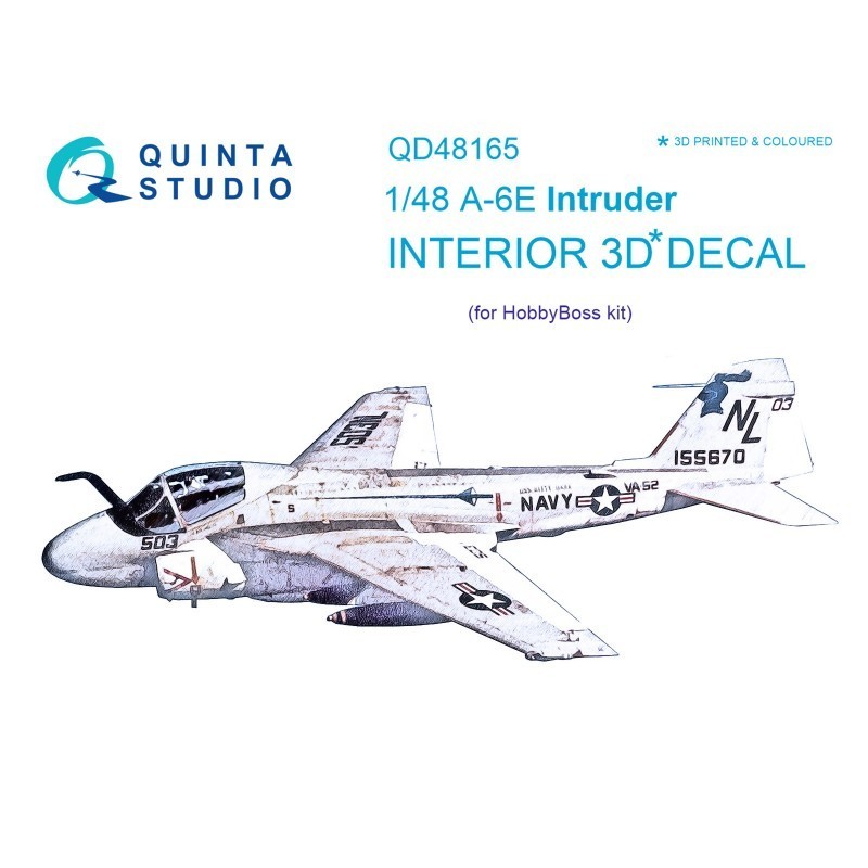 1/48 A-6E Intruder 3D-Printed & coloured Interior on decal paper (for HobbyBoss kit)