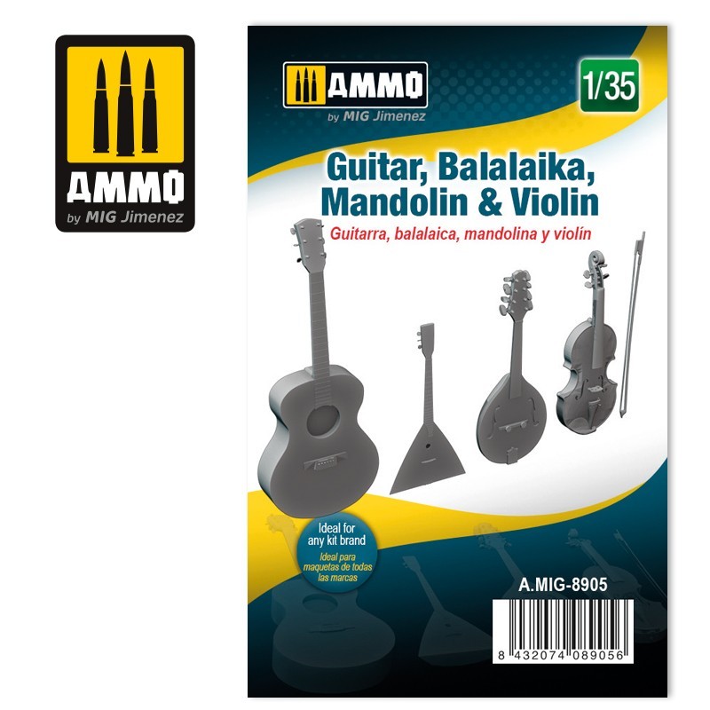 1/35 Guitar, Balalaika, Mandolin & Violin