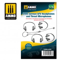 1/35 WWII German AFV Headphones and Throat Microphones