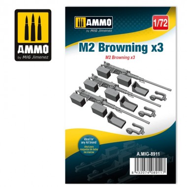 1/72 M2 Browning x3