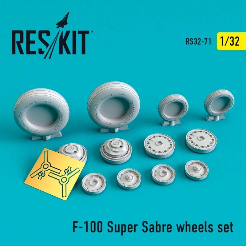 1/32 F-100 Super Sabre wheels set
