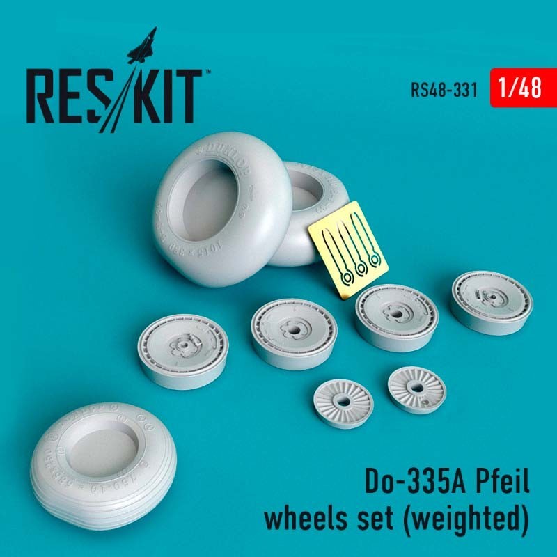 1/48 Do-335А Pfeil wheels set (weighted)