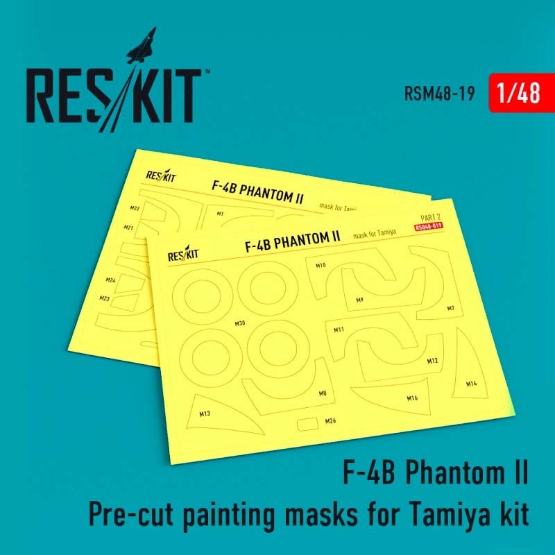 1/48 F-4B Phantom II Pre-cut painting masks for Tamiya kit (61121)
