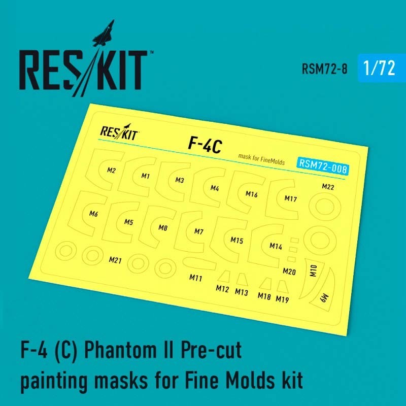 1/48 F-4 (C) Phantom II Pre-cut painting masks for Fine Molds kit
