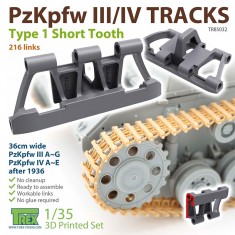 1/35 PzKpfw III/IV Tracks Type 1 Short Tooth
