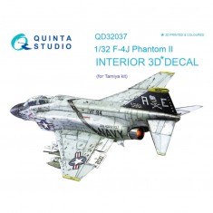 1/32 F-4J 3D-Printed & coloured Interior on decal paper (for Tamiya kit)