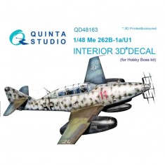 1/48 Me 262B-1a/U1 3D-Printed & coloured Interior on decal paper (for HobbyBoss kit)