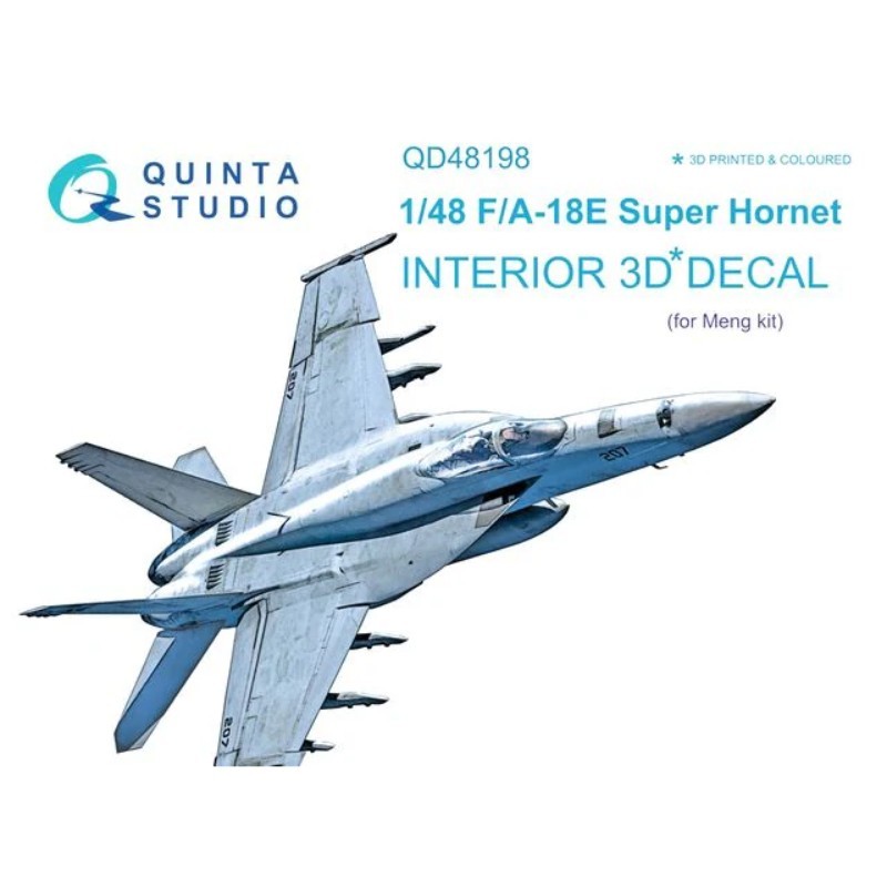 1/48 F/A-18E 3D-Printed & coloured Interior on decal paper (for Meng kit)